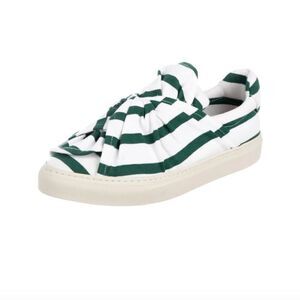 🧡 Ports 1961 Green White Striped Bow Knot Sneakers - Size 9